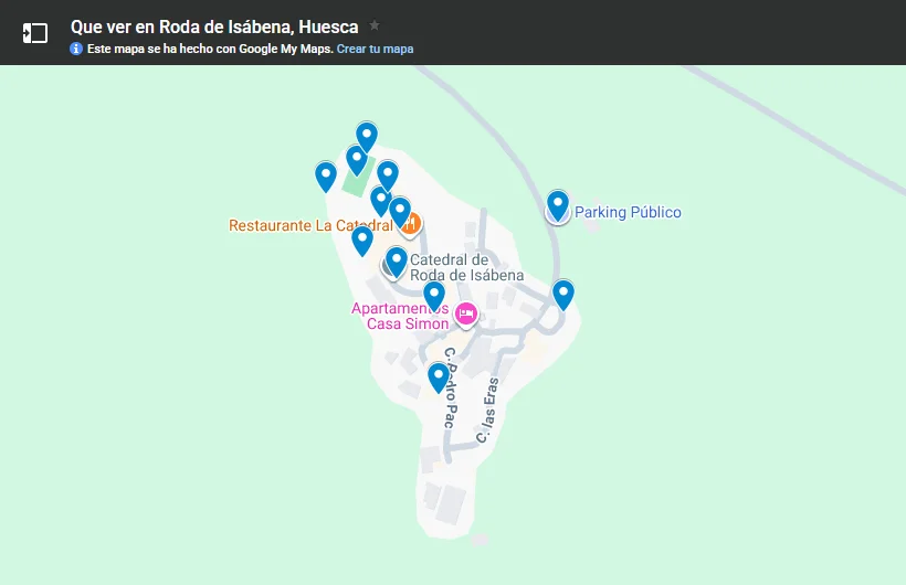 Mapa de Roda de Isábena