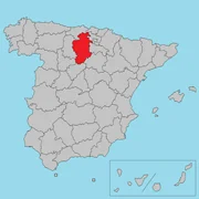 Mapa de ubicación de la provincia de Burgos en España