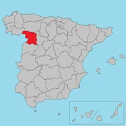 Mapa de ubicación de la provincia de Zamora en España