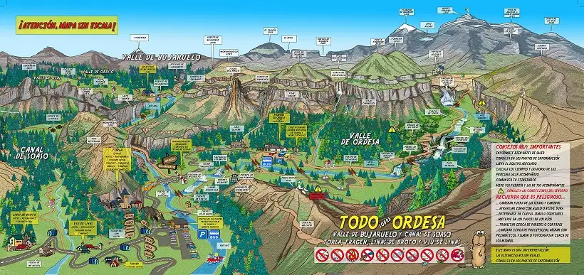 Mapa Parque Natural de Ordesa y Monte Perdido